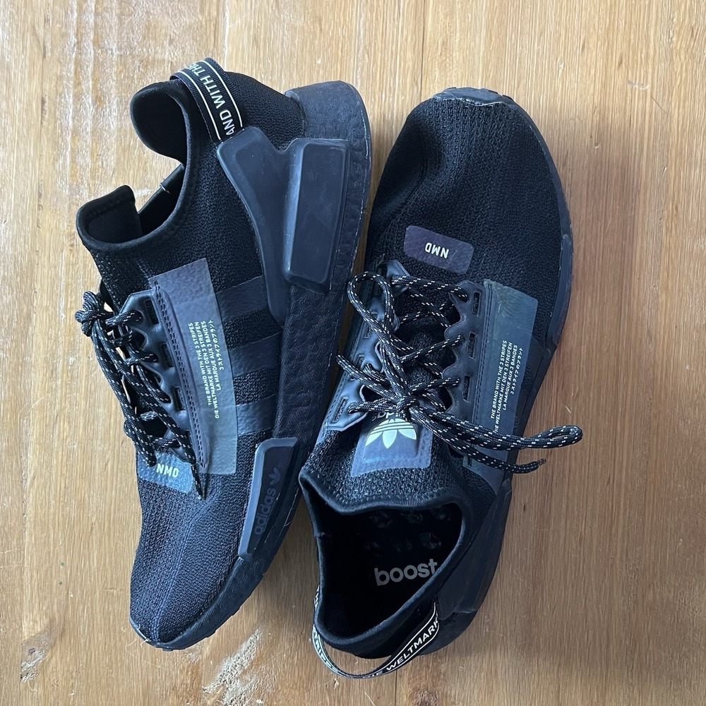 Adidas NMD_R1 V2 Triple Black Men's Running Shoes Size 11.5 2019